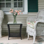 Table d'appoint en rotin pour patio