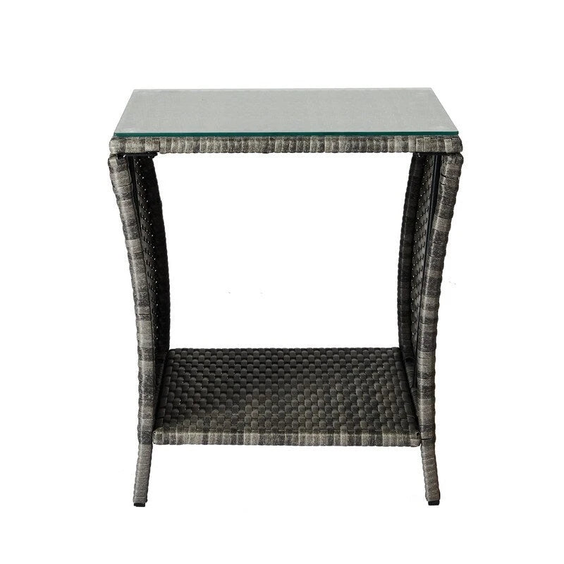 Table d'appoint en rotin pour patio