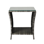 Table d'appoint en rotin pour patio