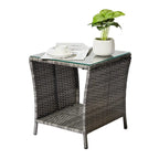 Table d'appoint en rotin pour patio