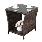 Table d'appoint en rotin pour patio