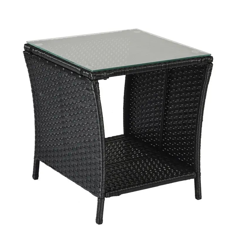 Table d'appoint en rotin pour patio