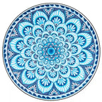Table d'appoint de patio extérieur, table d'appoint ronde en carreaux de céramique