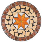 Table d'appoint de patio extérieur, table d'appoint ronde en carreaux de céramique