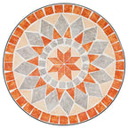 Table d'appoint de patio extérieur, table d'appoint ronde en carreaux de céramique