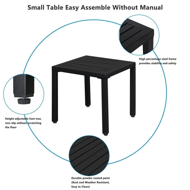 Table d'appoint/basse d'extérieur en fer forgé