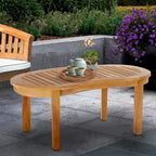 Chic Teak Table Basse d'Extérieur en Bois de Teck Peanut