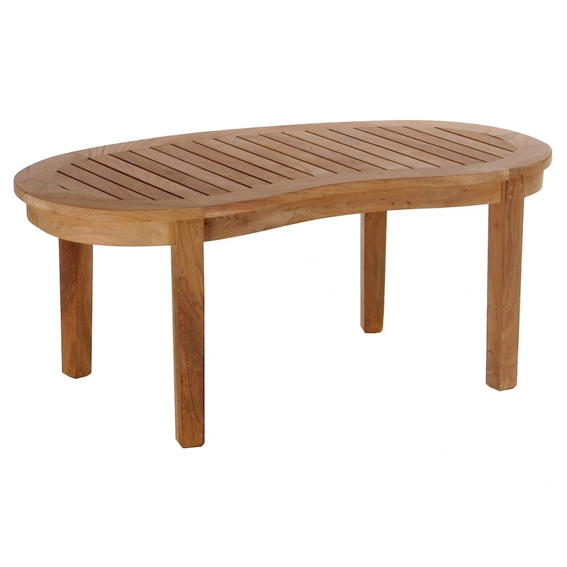 Chic Teak Table Basse d'Extérieur en Bois de Teck Peanut