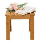 Table d'appoint carrée en bois, table basse de bistrot pour l'intérieur et l'extérieur, naturelle