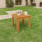 Table d'appoint carrée en bois, table basse de bistrot pour l'intérieur et l'extérieur, naturelle
