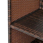 Table de bar d'extérieur en rotin de 139,7 cm de hauteur avec porte-gobelets