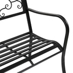 51 Banc extérieur pour jardin, patio, porche, terrasse, structure en fer noir