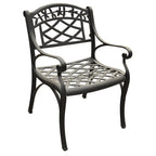 Fauteuil en fonte d'aluminium Crosley Sedona, fini noir charbon (lot de 2)