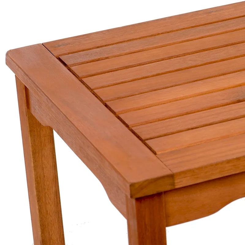Table d'appoint de patio en bois d'eucalyptus Amazonia, table d'appoint carrée d'extérieur de 19 po - Kingsbury