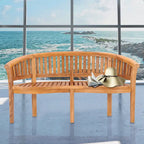 Banc double de jardin et de terrasse en teck Chic Teak Peanut