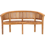 Banc double de jardin et de terrasse en teck Chic Teak Peanut