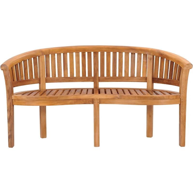 Banc double de jardin et de terrasse en teck Chic Teak Peanut