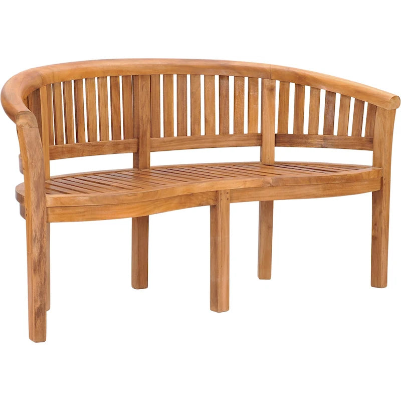 Banc double de jardin et de terrasse en teck Chic Teak Peanut