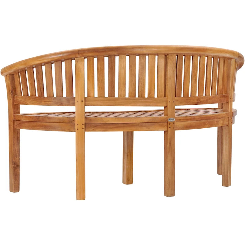 Banc double de jardin et de terrasse en teck Chic Teak Peanut