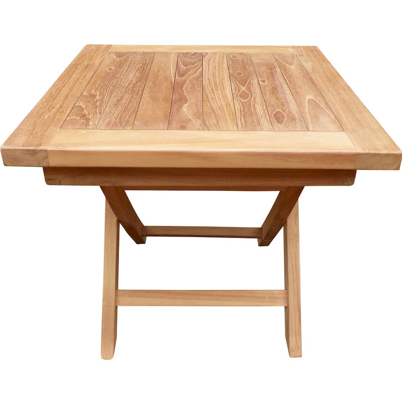 Table d'appoint pliante en teck d'extérieur Seven Seas en bois de teck pour patio