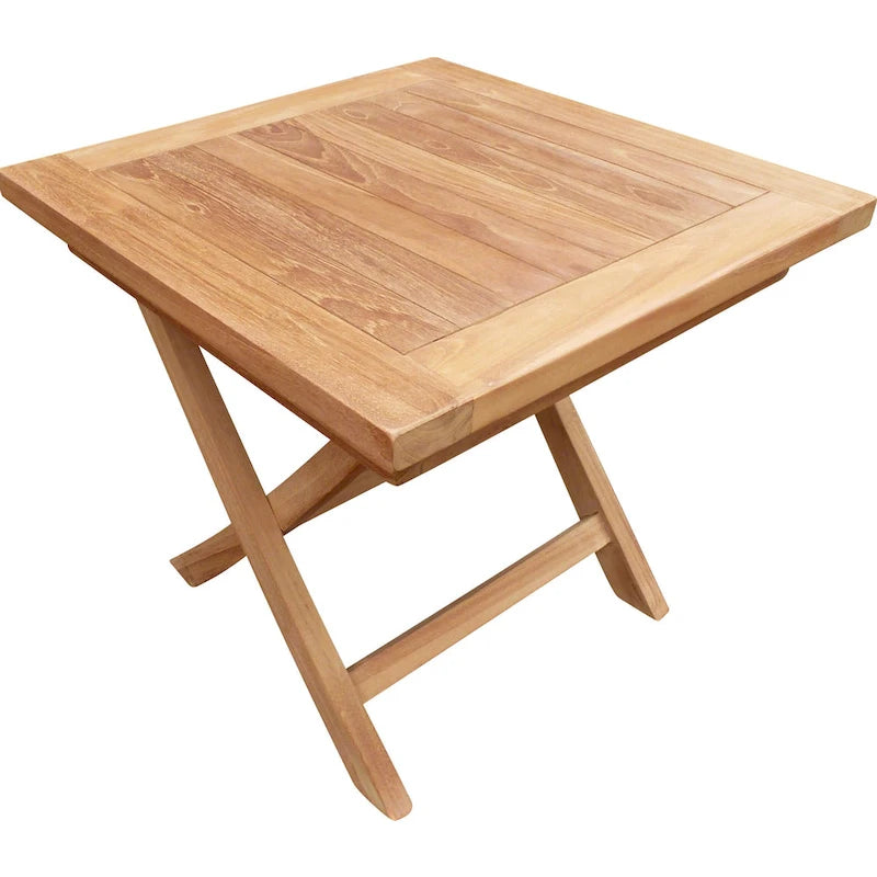 Table d'appoint pliante en teck d'extérieur Seven Seas en bois de teck pour patio