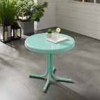 Table d'appoint en métal rétro Crosley, couleur sarcelle