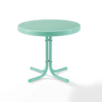 Table d'appoint en métal rétro Crosley, couleur sarcelle