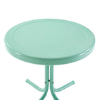 Table d'appoint en métal rétro Crosley, couleur sarcelle