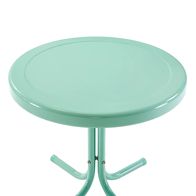 Table d'appoint en métal rétro Crosley, couleur sarcelle