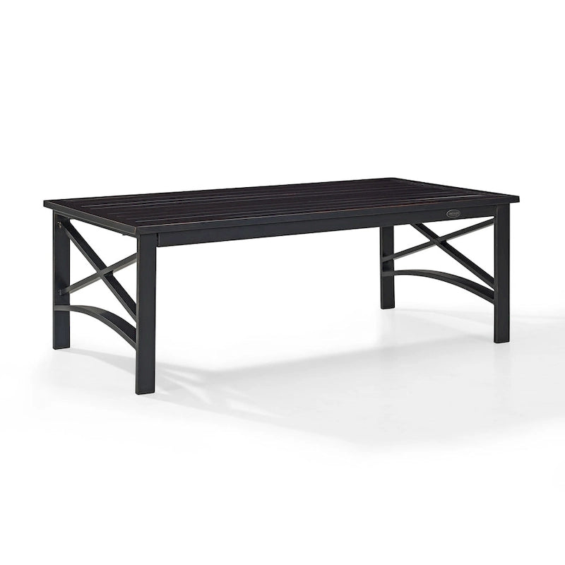 Table basse Crosley Kaplan en bronze huilé