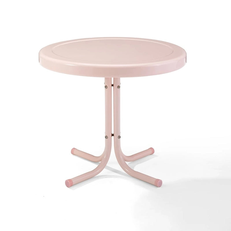 Table d'appoint rétro en métal Crosley rose