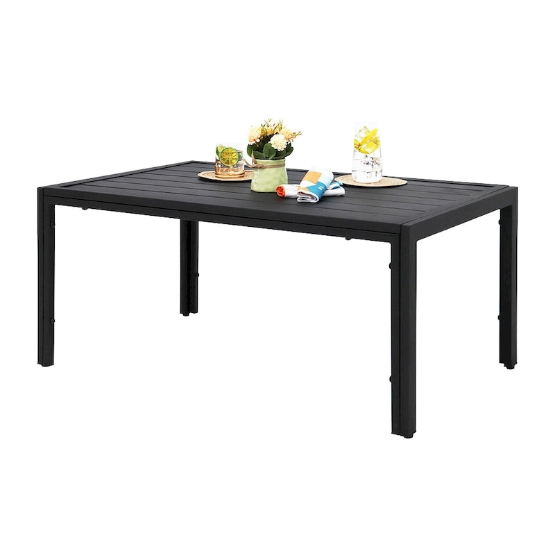 Table basse Maypex d'extérieur en lattes d'acier