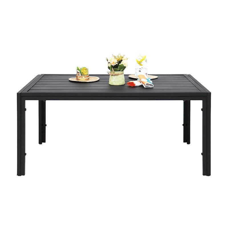 Table basse Maypex d'extérieur en lattes d'acier