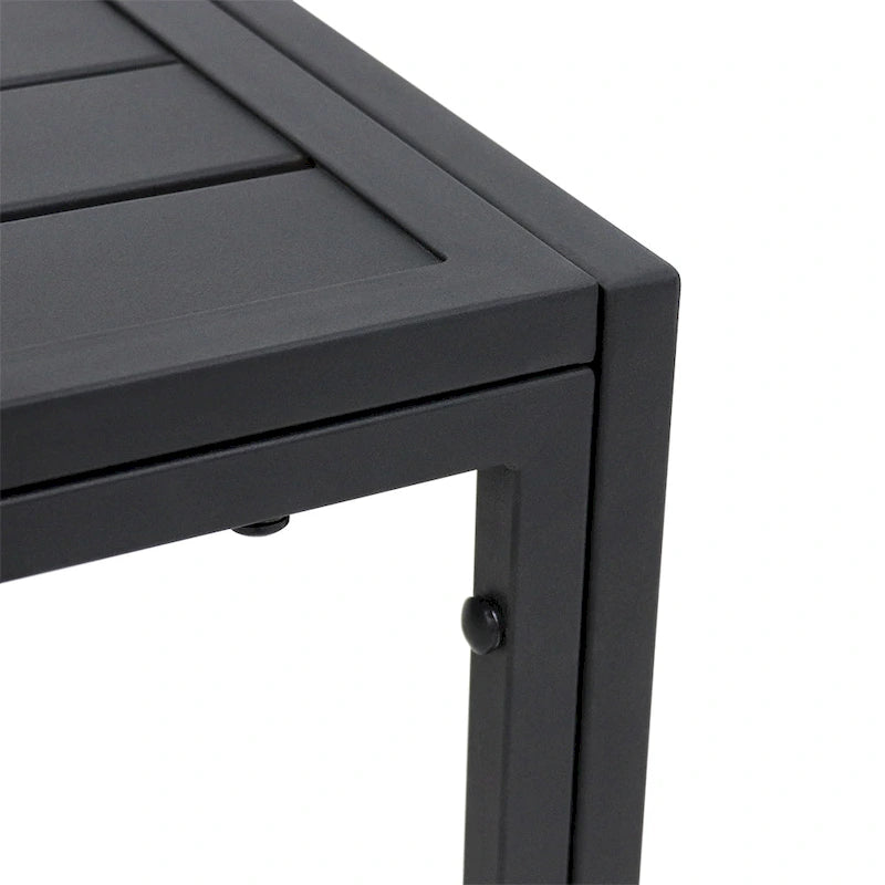 Table basse Maypex d'extérieur en lattes d'acier