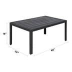 Table basse Maypex d'extérieur en lattes d'acier