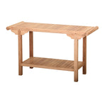 Jakarta Teak Outdoor Console Table with Storage Shelf - 51 L x 30 H x 17.5 W