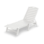 Chaise longue empilable d'extérieur POLYWOOD Nautical