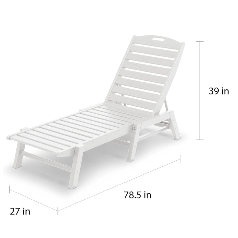 Chaise longue empilable d'extérieur POLYWOOD Nautical