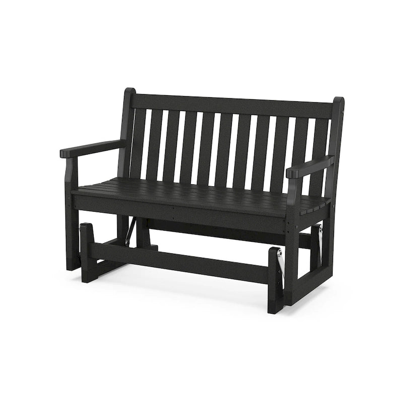 Banc planeur de jardin extérieur traditionnel POLYWOOD de 48 pouces