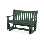 Banc planeur de jardin extérieur traditionnel POLYWOOD de 48 pouces
