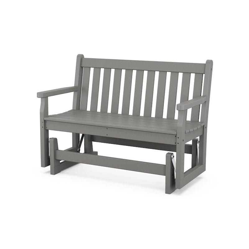 Banc planeur de jardin extérieur traditionnel POLYWOOD de 48 pouces