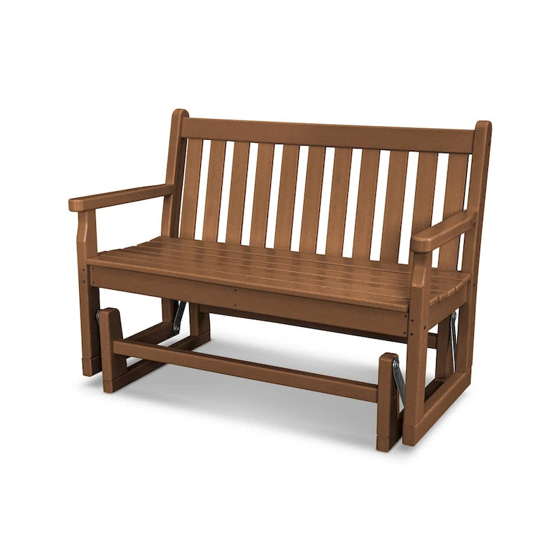 Banc planeur de jardin extérieur traditionnel POLYWOOD de 48 pouces