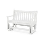Banc planeur de jardin extérieur traditionnel POLYWOOD de 48 pouces