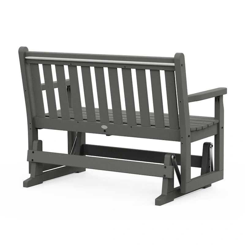 Banc planeur de jardin extérieur traditionnel POLYWOOD de 48 pouces