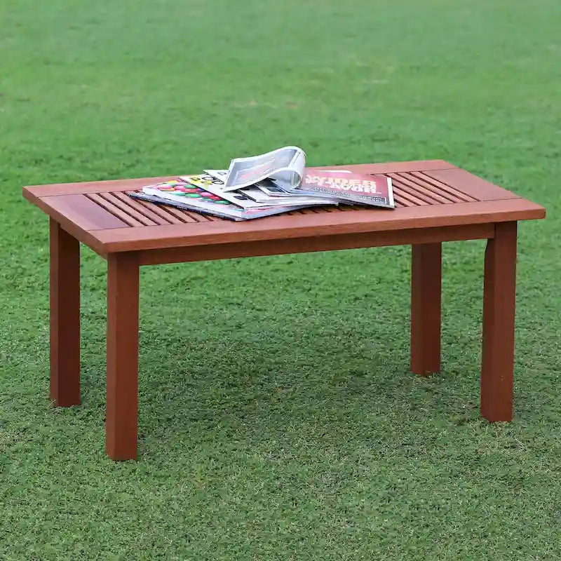 Table basse d'extérieur en bois de teck Surfside par Havenside Home
