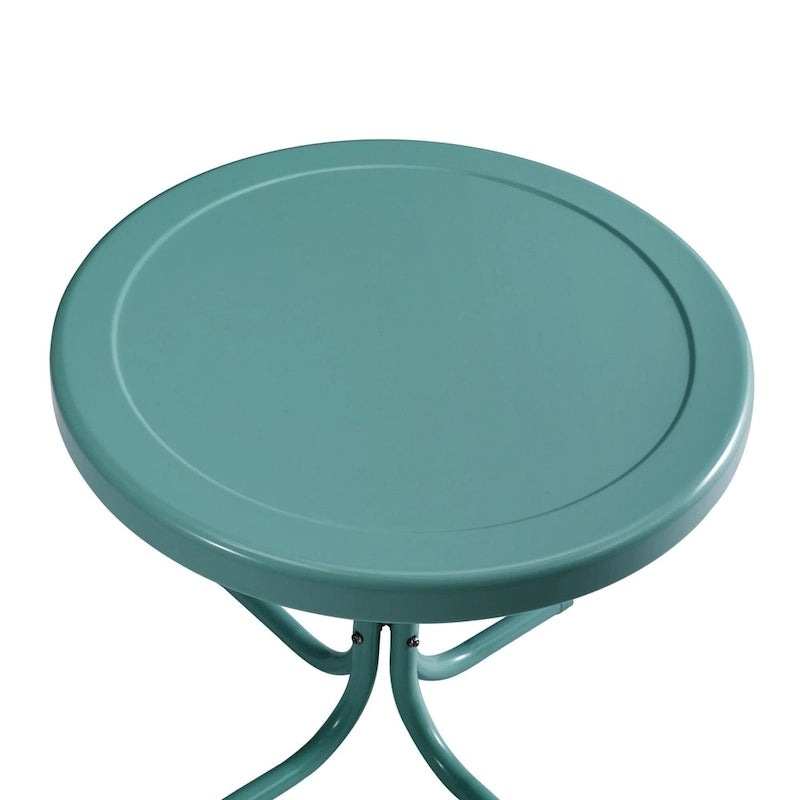 Table d'appoint en métal rétro Crosley bleu Caraïbes