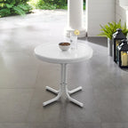 Table d'appoint en métal de style rétro Crosley, blanc albâtre