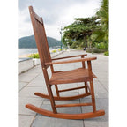 Fauteuil à bascule Togiak en bois dur d'acacia par Havenside Home