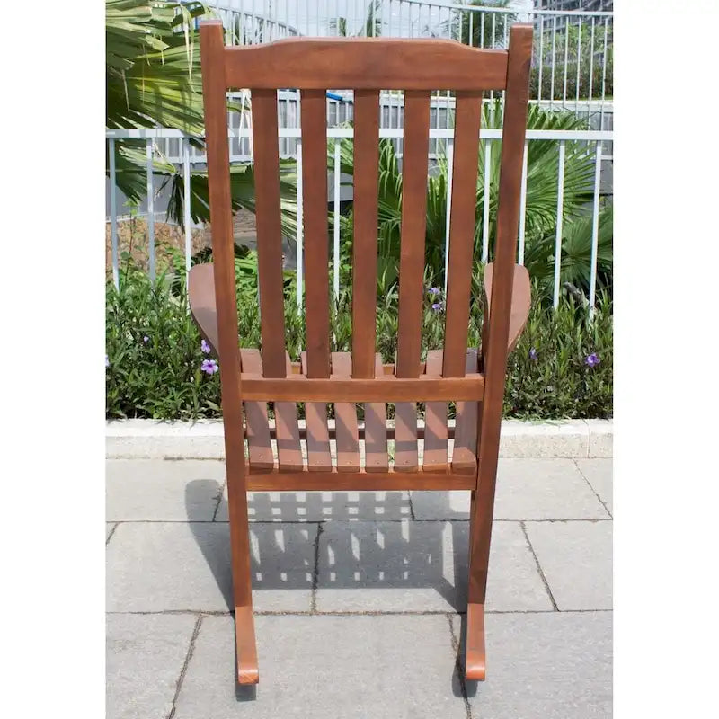 Fauteuil à bascule Togiak en bois dur d'acacia par Havenside Home