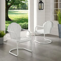 Crosley Tulip 2Pc Outdoor Metal Armchair Set - 24.5W x 20.5D x 32.88H